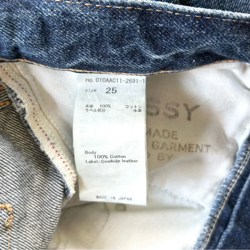 Moussy x Barneys High Rise Slim Straight Ankle Denim Medium Dark Rinse 25‎ - Picture 6 of 6